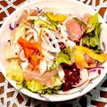 にきけん's cooksnap of when they made 紫玉ねぎベビーリーフの簡単生ハムサラダ♪.