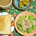 mmameco's cooksnap of when they made 市販シュウマイとキャベツの蒸し煮の献立.