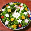ふれんでぃあ's cooksnap of when they made クリスマス⭐簡単⭐リースサラダ.