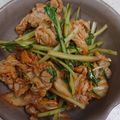 居眠り姫愛's cooksnap of when they made 豚と水菜のピリ辛味噌キムチ.
