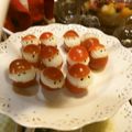 ♡ひな祭り♡'s cooksnap of when they made トマトとマッシュポテトのサンタ＊キャラ弁.