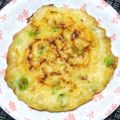 nosso's cooksnap of when they made ほんのり味噌の枝豆チーズパンケーキ.