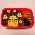 YUKINA☆ママ's cooksnap of when they made ミニオン♪そぼろ弁当♪キャラ弁.