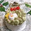 hikaru514's cooksnap of when they made 抹茶で簡単リース風クリスマスケーキ.