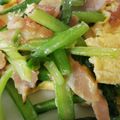 まーく71's cooksnap of when they made 小松菜とベーコンの卵炒め.