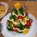 そうそう☆ママ's cooksnap of when they made ブロッコリーのツリーとサンタのサラダ.