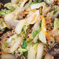 YuYoMa's cooksnap of when they made レタスと挽肉の中華炒め#大量消費#丼ぶり.