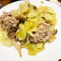 ズボラ主婦もんくくん's cooksnap of when they made ポン酢で豚こまとキャベツの生姜焼き.