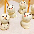 クック7UDRNN☆'s cooksnap of when they made クリスマスに☆雪だるまケーキポップ。.