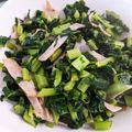アイヒロ's cooksnap of when they made 大根の葉とベーコン炒め.