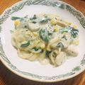 もふもふぺーん's cooksnap of when they made 超簡単☆ほうれん草のクリームパスタ♡.