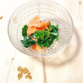 yesmama's cooksnap of when they made 菜の花とスモークサーモンのマスタード和え.