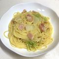 すまぼう's cooksnap of when they made 白菜とベーコンの時短簡単美味スパゲティー.