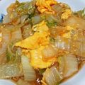 ナーちゃん's cooksnap of when they made 簡単！白菜炒めのふわたま添え.