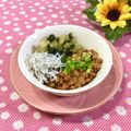 toraちゃん♪'s cooksnap of when they made 野沢菜とおくらとしらすの納豆.