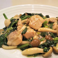 イエローバード's cooksnap of when they made 鶏肉と小松菜の焦がしにんにく醤油炒め.