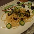 melmarilyn's cooksnap of when they made ゴーヤとドライトマトのパスタ.