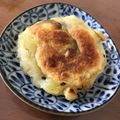 ミナまっきー's cooksnap of when they made 簡単フライパンでさつま芋とチーズのパン♡.