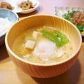 runa10's cooksnap of when they made 卵を１個　満足味噌汁　キャベツと油揚げで.