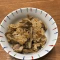youcay's cooksnap of when they made 豚肉ときのこのごま油香る炊き込みご飯.