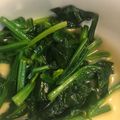 Funtrap's cooksnap of when they made ホウレン草と油揚げのバター醤油炒め♪.
