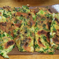 凪なぎ's cooksnap of when they made ニラとちくわと卵で♡チヂミ風〜.