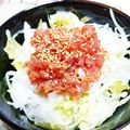 KUMI KUMI's cooksnap of when they made 韓国母さんのユッケ風マグロ丼.