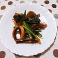 ﾁｲﾁｬﾝﾏﾏ's cooksnap of when they made いかと小松菜の甘辛炒め.