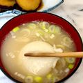 ナピト's cooksnap of when they made 餅入りがんものお味噌汁.
