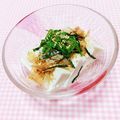 まあまま☆0403's cooksnap of when they made 豪華なカツノリ冷奴～大葉ごま～.