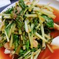 nana10nene's cooksnap of when they made ♡♥水菜と豚肉のあっさり煮びたし♡♥.