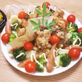 みかりんさん。's cooksnap of when they made 炊飯器活用！コロコロ野菜でリースサラダ.