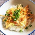 minikan's cooksnap of when they made 玉ねぎとコーンのかき揚げ丼.