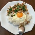 shimahaze's cooksnap of when they made 鶏ムネひき肉のガパオ炒め.