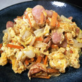 ちっち123's cooksnap of when they made 卵と白菜と人参とウインナーの炒め物.