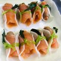 Kyo127's cooksnap of when they made ✽わが家のおせち・サーモンのかぶ巻✽.