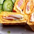 NAGANO久留米's cooksnap of when they made ハムチー卵焼き.