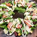 ＊ひかるんるん＊'s cooksnap of when they made 炊飯器活用！コロコロ野菜でリースサラダ.