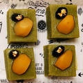 こぶたのおゆき's cooksnap of when they made 新春お祝和菓子☆抹茶芋羊羹 栗と黒豆添え.