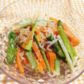しょこら＊＊'s cooksnap of when they made アスパラと人参の濃厚ごま和え.