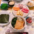 ぷーさんぱわー's cooksnap of when they made 手巻き寿司♪3月のライオン川本家の食卓①.