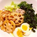 hookempea's cooksnap of when they made 温玉の冷やしたぬきそば.