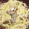 ユキヒョウ318's cooksnap of when they made 簡単♪干し椎茸と梅の和風バターパスタ☆.