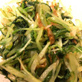 clover55's cooksnap of when they made 水菜と桜えびのおひたし【お弁当/赤・緑】.