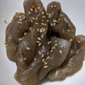 じゅんともた's cooksnap of when they made 話題入り♡レンジで簡単！ねじり蒟蒻の煮物.