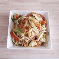 アクセル☆'s cooksnap of when they made 惣菜かき揚げで★ボリューム焼きうどん.