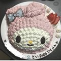 まちまちBRZ's cooksnap of when they made マイメロ♥♥♥立体キャラケーキ.
