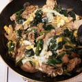 がっつママ's cooksnap of when they made 豚こまとほうれん草の卵とじ丼.
