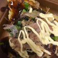 mikazsukin's cooksnap of when they made 素麺リメイクでお好み焼き.