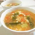 イベ長's cooksnap of when they made トマト・小松菜・卵のコンソメスープ♪.